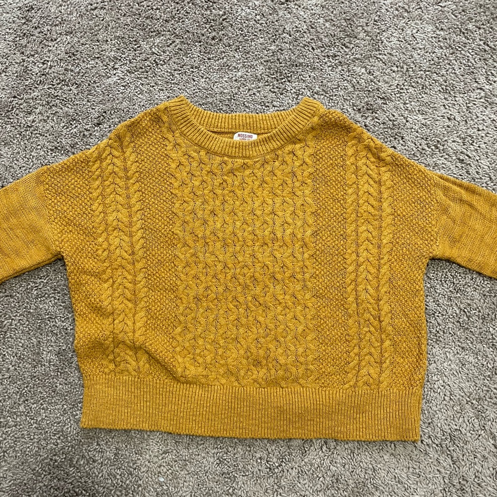 Mossimo Supply Co., mustard yellow, knitted sweater, size small